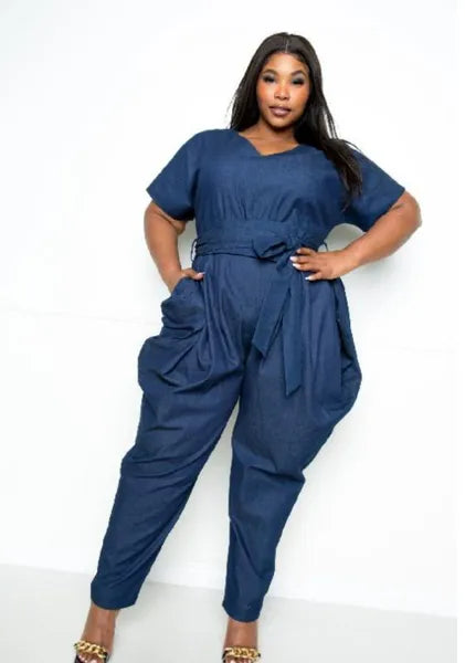 Can't Touch This Denim Jumpsuit