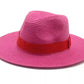 Cutely Covered Straw Fedora Hat