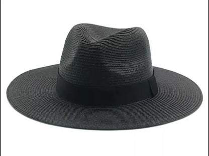 Cutely Covered Straw Fedora Hat