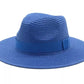 Cutely Covered Straw Fedora Hat